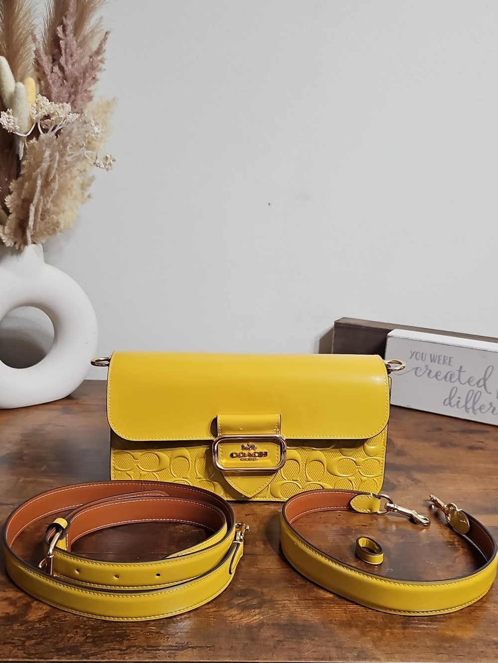 SALE...Coach Signature Patent Leather Morgan Crossbody Bag CT856 - Picture 2 of 9